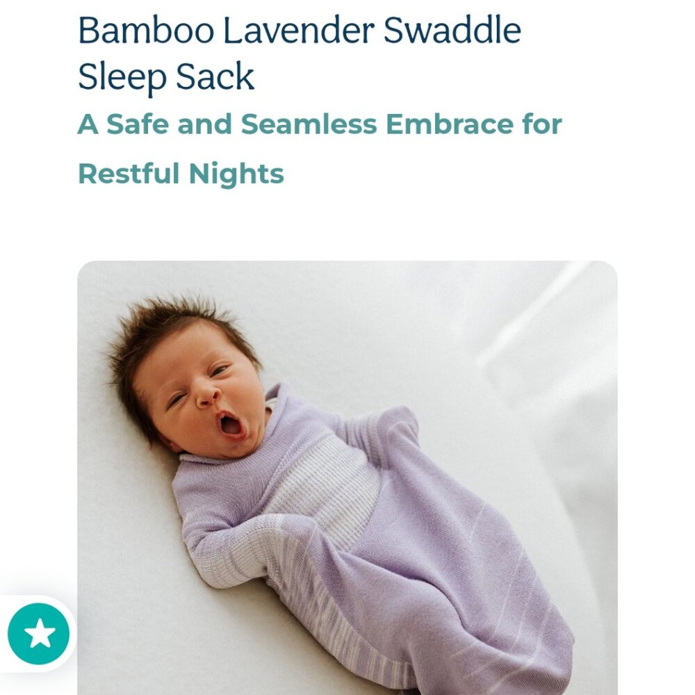 Swaddelini Bamboo Swaddle Sleep Sack Lavender